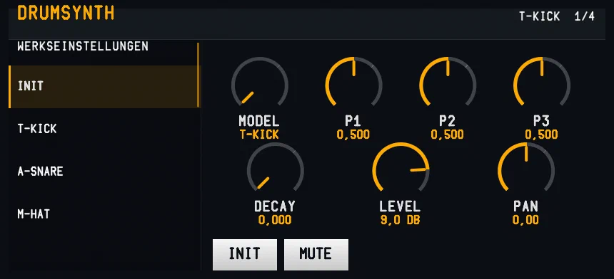 Oberfläche von DrumSynth