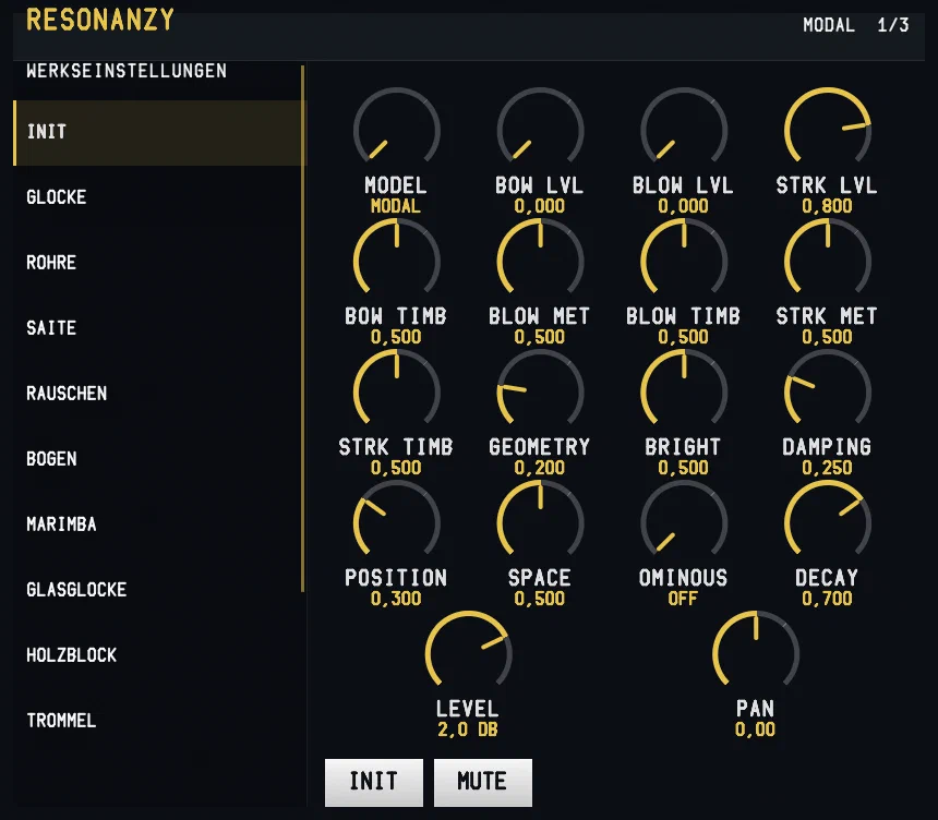 Oberfläche von Resonanzy